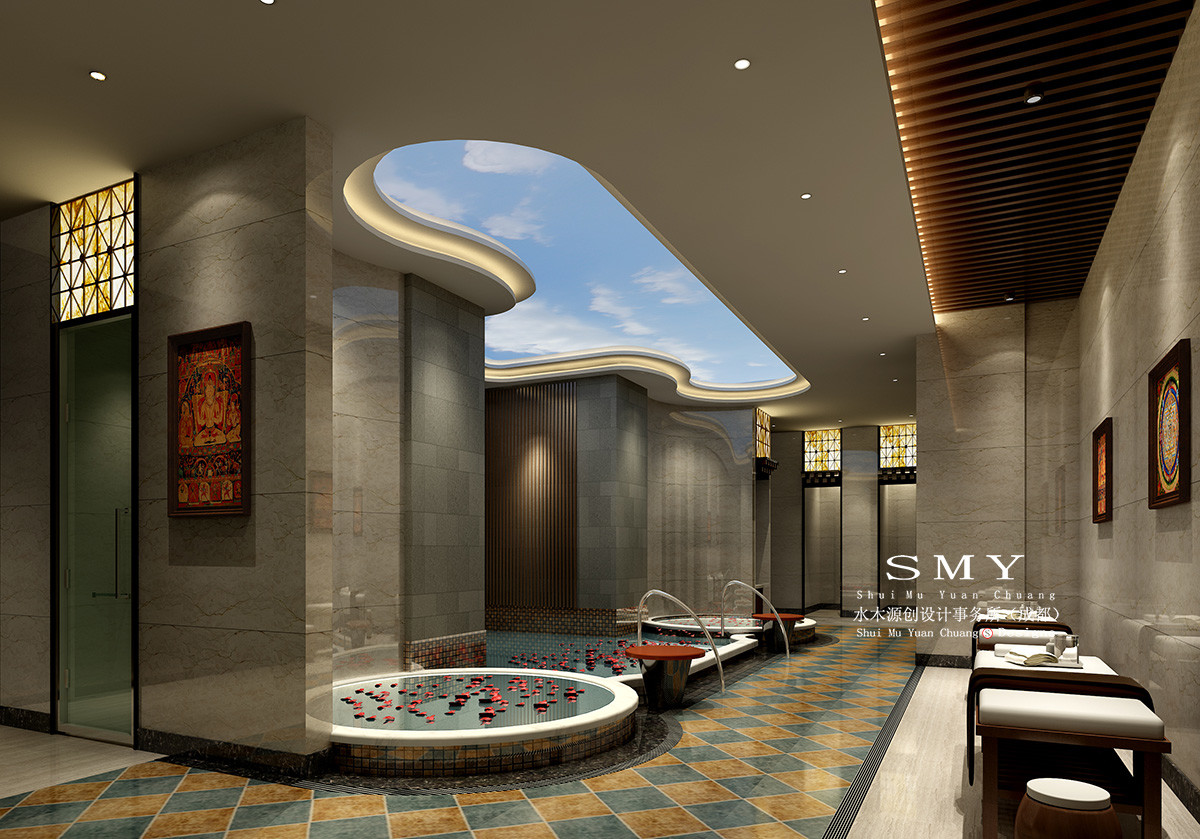 酒店室內(nèi)泳池裝飾，酒店泳池設(shè)計最終效果