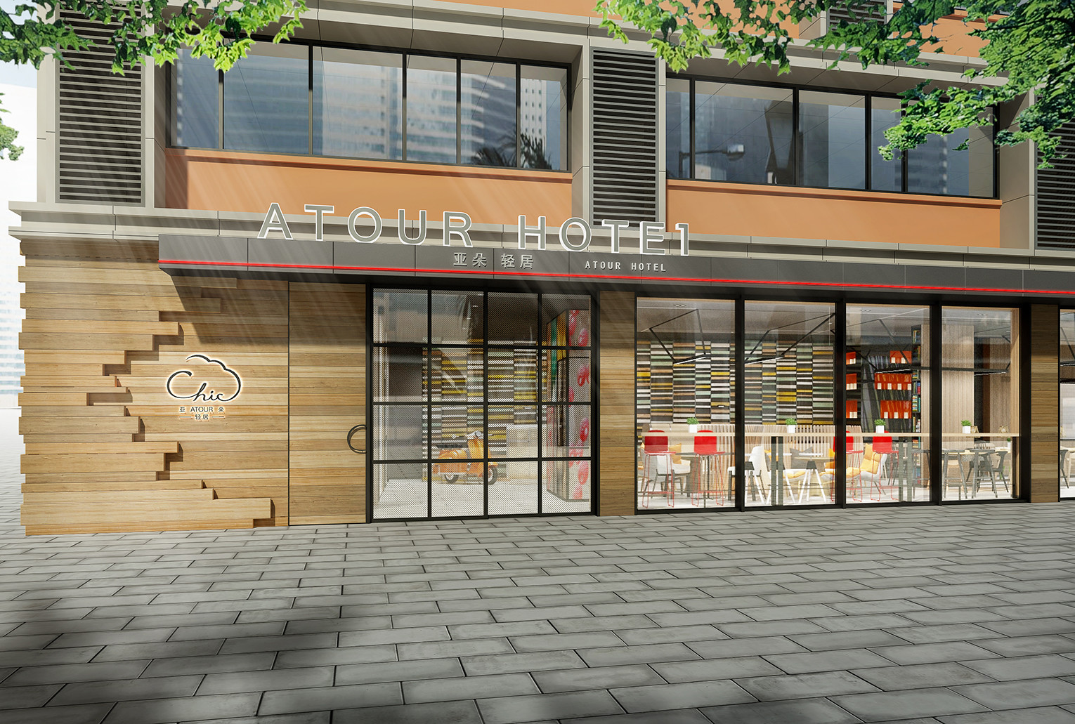 酒店設計外觀，酒店頭門裝飾