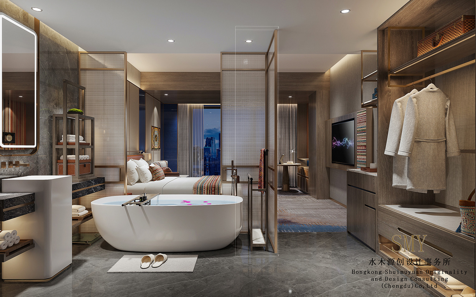 酒店樣板間設(shè)計、酒店臥室設(shè)計、稻城酒店計項目案例