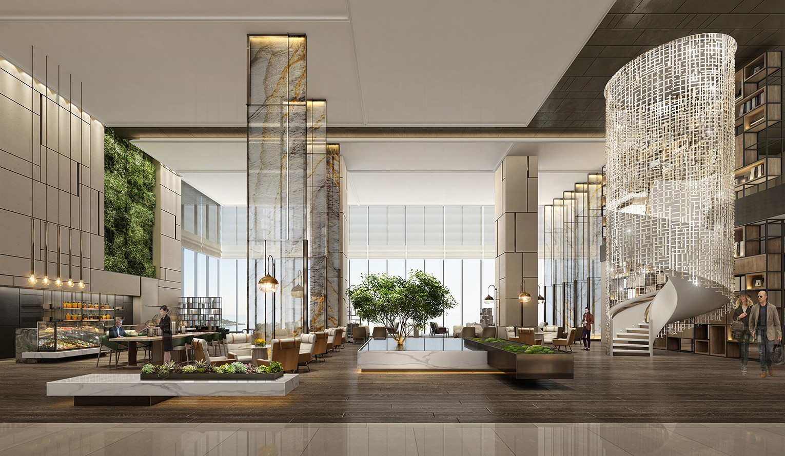 酒店大堂設(shè)計，大堂景觀設(shè)計