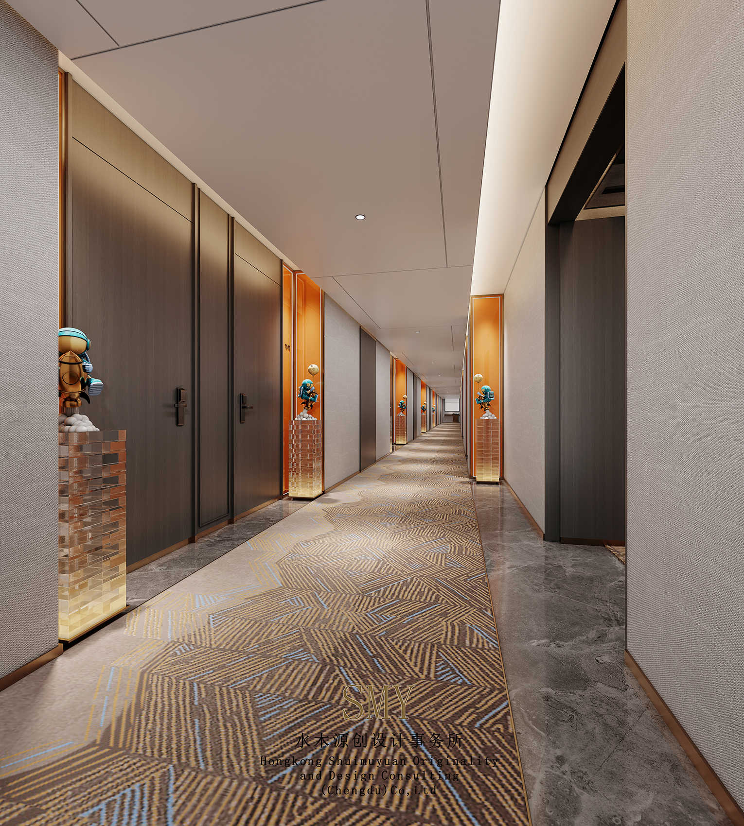 室內(nèi)設(shè)計(jì)公司，樓道裝修設(shè)計(jì)效果展示